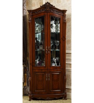 OYF-802. Витрина угловая София CORNER. Цвет: тем.орех, разобр (5 к)