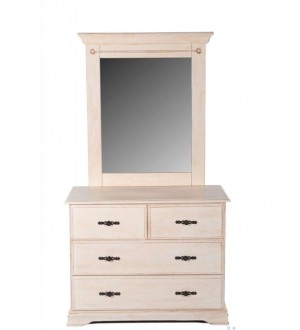 Комод с зеркалом. Цвет: Antique white