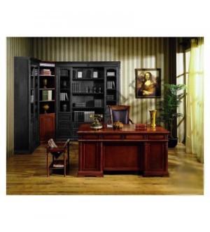 C05. Шкаф книжный угловой CORNER (Цвет: 1049# - темный орех)