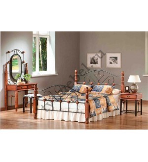 Кровать PS 817A (90*200), (цвет: Rose Oak -Темная вишня)