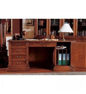 C05. Стол письменный  "DESK 1.6m" Цвет: 1049# - темный орех