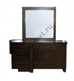 Комод с зеркалом "Роберта" 3955-DT, цвет: Dark Wenger