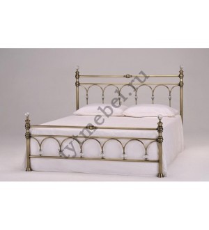 Кровать 9801 L - 140*200 см (цвет - Antique brass - Античная медь) - с КРИСТАЛЛАМИ