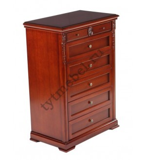 С05. Комод с 5-ю ящиками "CHEST OF 5 DRAWERS" (85*50*120), цвет: темный орех
