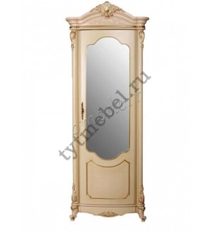 3136 Виктория Витрина 1-дв. угловая CORNER CABINET, цвет: беж.