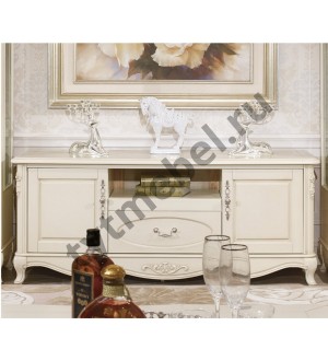 8802. ТВ тумба "Милано" 1.6 m Low cabinet (160х51х68 см), "Слоновая кость", в разобр. виде