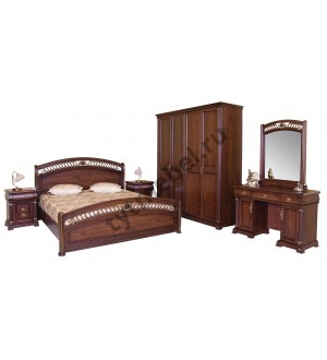 9901. Шкаф 4-дверный  "Нотти" "WARDROBE". Цвет: темный орех