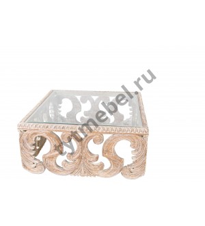 PEGASUS COFFEE TABLE Столик кофейный 100х100х45 см, цвет: Ceruse - античный бежевый