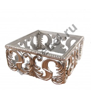 PEGASUS COFFEE TABLE Столик кофейный 100х100х45 см, цвет: Silver Antique - античный серебристый