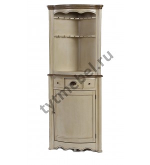 H897 Угловая витрина, 52*52*177, Цвет: D-68 Grey (Серо-бежевый)