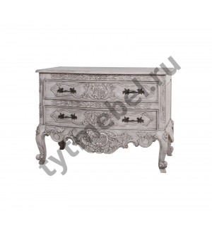 COMMODE VERSAILLE 2 Комод с 2-мя ящиками 107х59х78см, цвет: Duco+Glaze Black - античный серый
