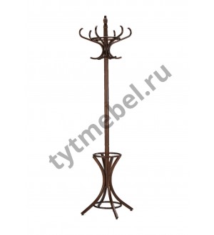 VT-H-53 Вешалка напольная деревянная 52х52х185 см, цвет: темный орех