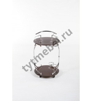 VT-S-04 Сервир. столик металл, МДФ - темное