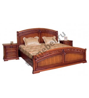 С05. Кровать "Валенсия" "BED", 180х200. Цвет: вишня