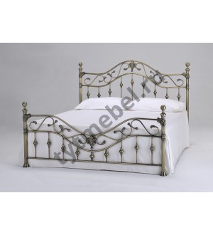 Кровать 9907 L - 140*200 см CRYST (цвет - Antique brass - Античная медь)