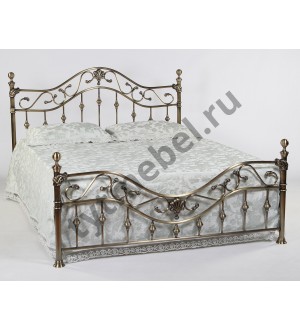 Кровать 9907 L - 160*200 см CRYST (цвет - Antique brass - Античная медь)