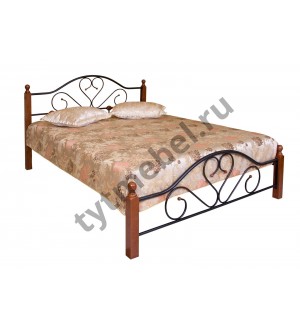 Кровать FD 802 (120*200), (цвет: Rose Oak - Темная вишня)