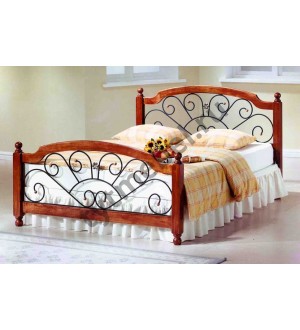 Кровать PS 809A (90*200), (цвет: Rose Oak -Темная вишня)