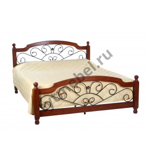 Кровать PS 809 L  с низким изножьем, (цвет: Rose Oak -Темная вишня)