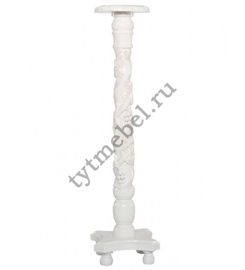 HK-732. Подставка для цветов (массив красного дерева) WHITE GLAZE (белый глянцевый), 35х35(110) см HK-732. Подставка для цветов (массив красного дерева) WHITE GLAZE (белый глянцевый), 35х35(110) см