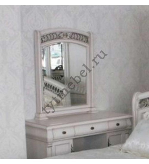 9901. Туалетный столик с зеркалом  "Нотти" "DRESSER" - (122х49,6х78,2). Цвет: white (белый)