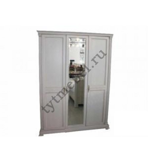 9901. Шкаф 3-дверный  "Нотти" "WARDROBE" - с  зеркалом (154*64,5*214,5). Цвет: white (белый)