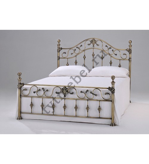 Кровать 9906 - 140*200 см (цвет - Antique brass - Античная медь)