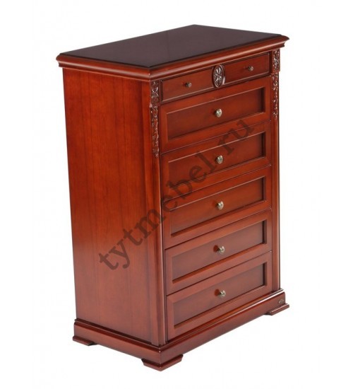 С05. Комод с 5-ю ящиками "CHEST OF 5 DRAWERS" (85*50*120), цвет: темный орех