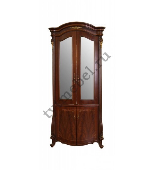 3172 Юлиана Витрина 2- дв. угловая 2DOORCORNERCELARET, цвет: ТЕМНЫЙ ОРЕХ