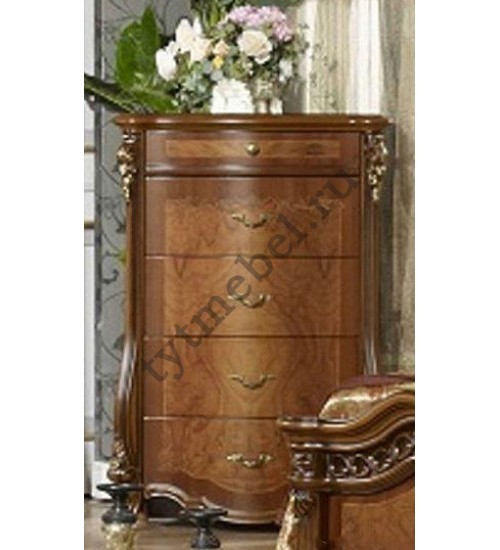 3172 Юлиана Комод с 5-ю ящиками, 795х505х1170, цвет: ТЕМНЫЙ ОРЕХ