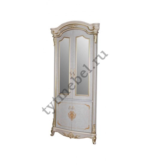 3217 Адель Витрина 2-дв. угловая, 2DOORCORNERCELARET  МДФ, 970х520х2250, бежевый