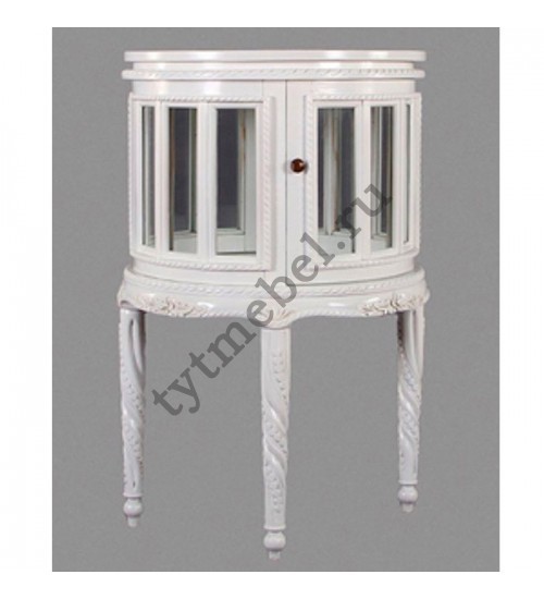 MJ-671. Чайный столик (массив красного дерева), цвет: Ivory (слоновая кость), 50*50*80 см