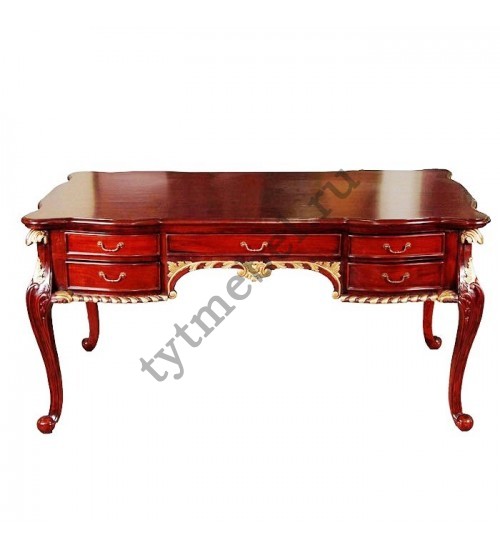 VR2010. ALVARO Стол письменный (массив красного дерева), цвет: ANTIQUE (вишня), (160х90х80 см)