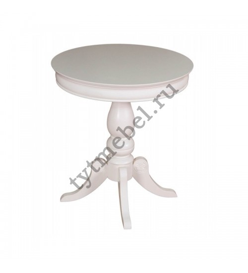 Журнальный столик  593-04-BW-72 - круглый, цвет: белый