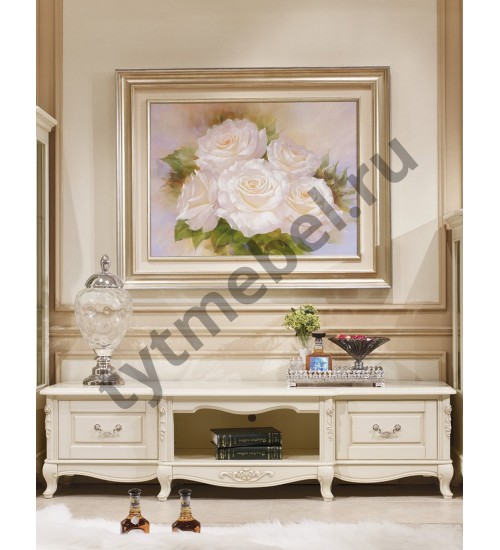 8802. ТВ тумба "Милано" 190х51х50 см, "Слоновая кость", в разобр. виде 8802. ТВ тумба "Милано" 190х51х50 см, "Слоновая кость", в разобр. виде