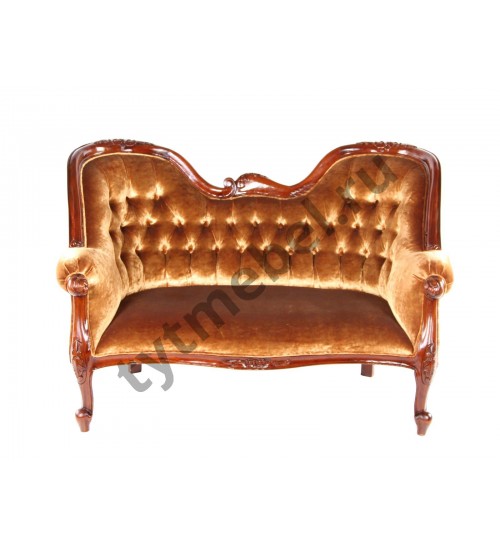 SOFA DOUBLE ENDED Софа144х88х95 см. Обивка-ткань-велюр, цвет: NBA Pecan - темная вишня SOFA DOUBLE ENDED Софа144х88х95 см. Обивка-ткань-велюр, цвет: NBA Pecan - темная вишня
