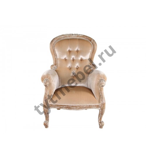 Sofa Grandfather 1 seater  Кресло. Ткань-велюр 72*78*105 см, цвет: Ceruse - античный бежевый
