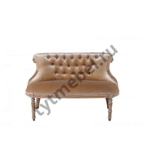 Sofa Milano 2 Seater. Двухместная софа. Ткань-велюр 120*75*77 см, цвет: Ceruse - античный бежевый