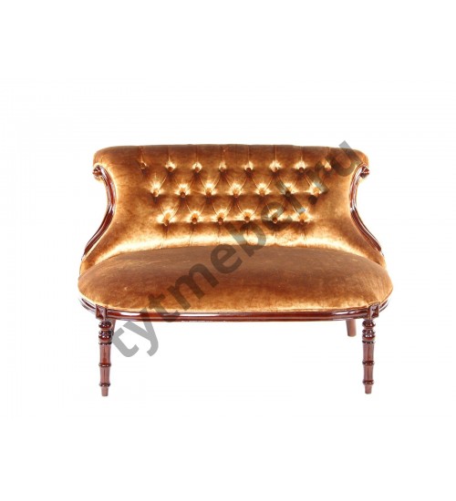 Sofa Milano 2 Seater. Двухместная софа. Ткань-велюр 120*75*77 см, цвет: NBA Pecan - темная вишня