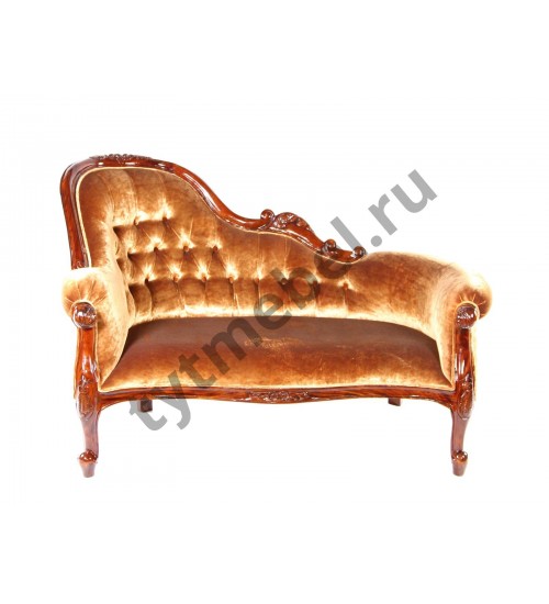 Sofa Single Ended Софа. Ткань-велюр 144*88*95 см, цвет: NBA Pecan - темная вишня