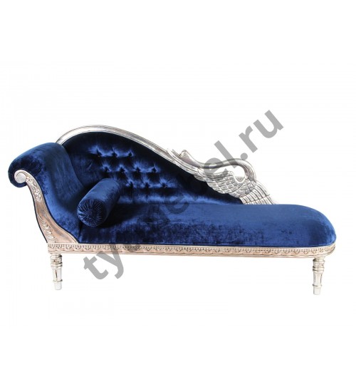 Sofa Swan Софа-Лебедь. Ткань-велюр 190*68*98 см, цвет: Silver Antique - античное серебро