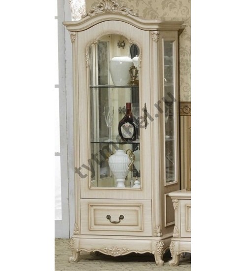 OYF-8988 Витрина 1-дверная Джулия 63х40х179 см. Цвет: бежевый, разобр. (5 к)