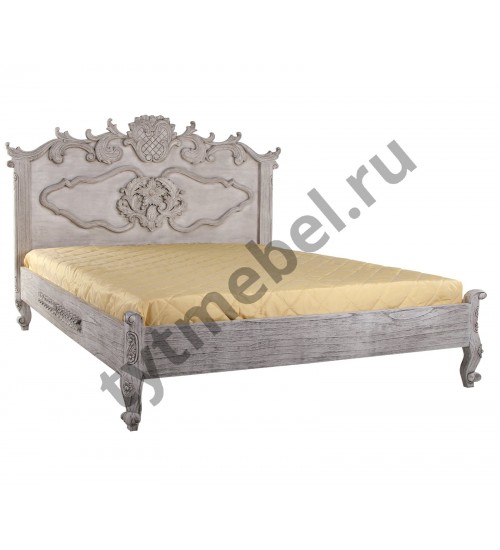 BED VERSAILLE Кровать 205х165х135 см, цвет: Duco+Glaze Black - античный серый