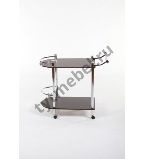 VT-S-02 Сервир. столик МДФ+ металл, темный орех VT-S-02 Сервир. столик МДФ+ металл, темный орех