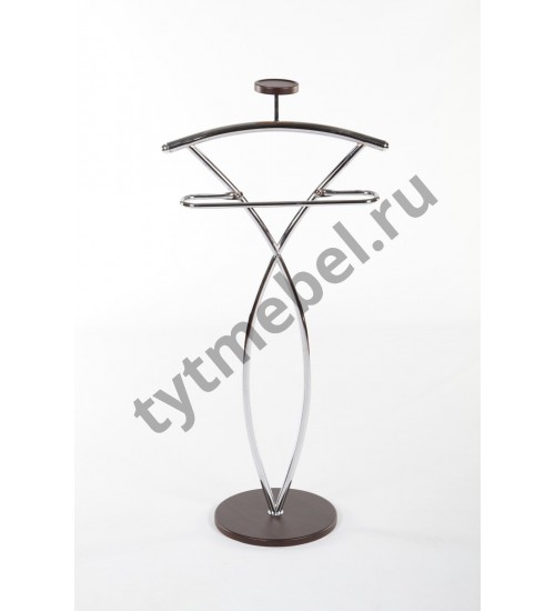 VT-V-11 Вешалка костюмная металлическая, темный орех