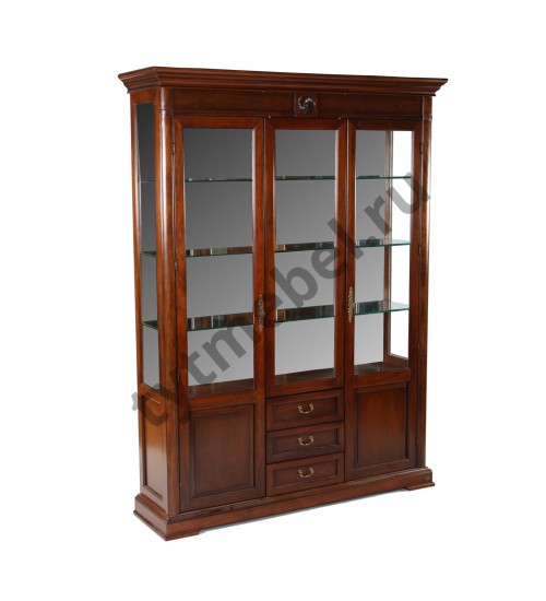 Е01. Буфет  "3-DOOR WINE CABINET" (157*42*210). Цвет: темный орех