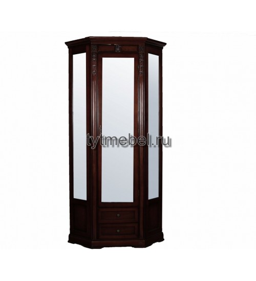 C05. Угловая витрина (5 corner wine cabinet) 106х78х210 (Цвет: 1049# - темный орех)