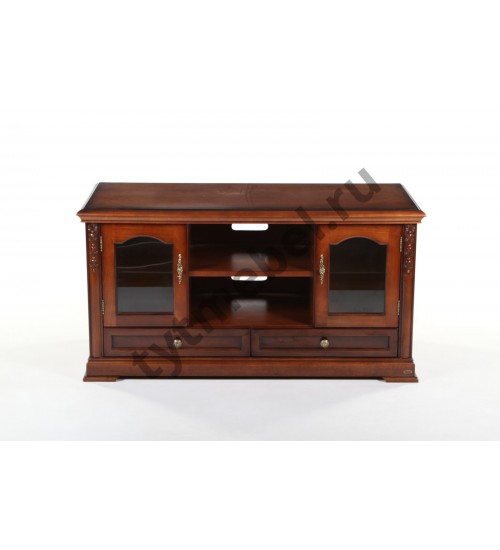 С05. TV-тумба  "TV CABINET" (130*55*68). Цвет: темный орех