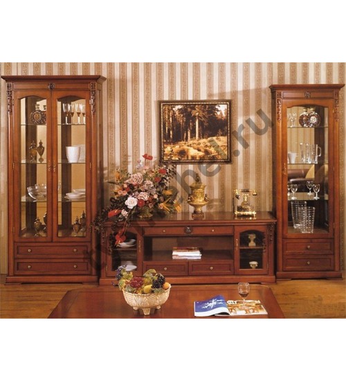 С05. Витрина 1-дверная (75*43*200), цвет: темный орех