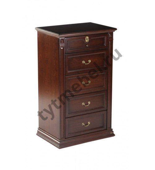  216. Комод с 5-ю ящиками  "CHEST OF 5 DRAWERS" (71*48*118). Цвет: темный орех